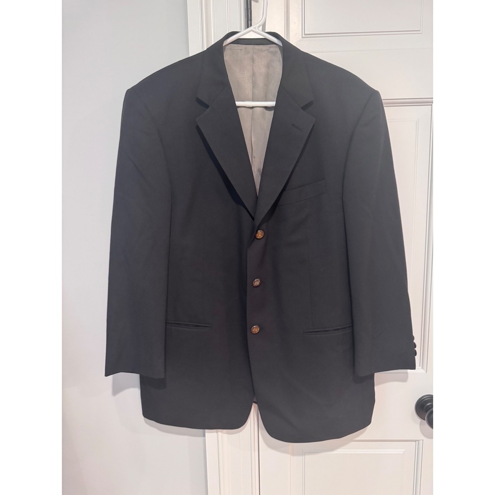 Vintage Tallia Uomo Blazer USA  42S Super 100s Wool 3-Btn British Military Btns
